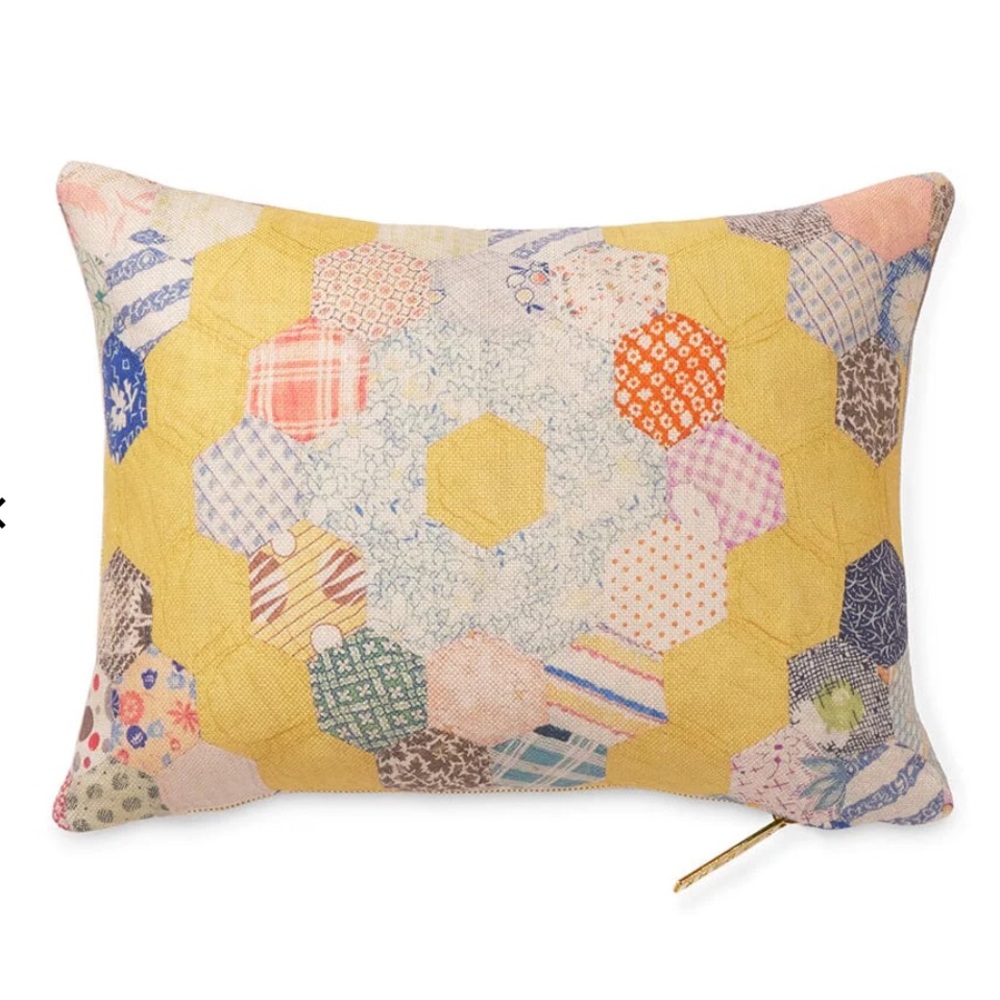 Butter diamond quilt pillow by St. Frank